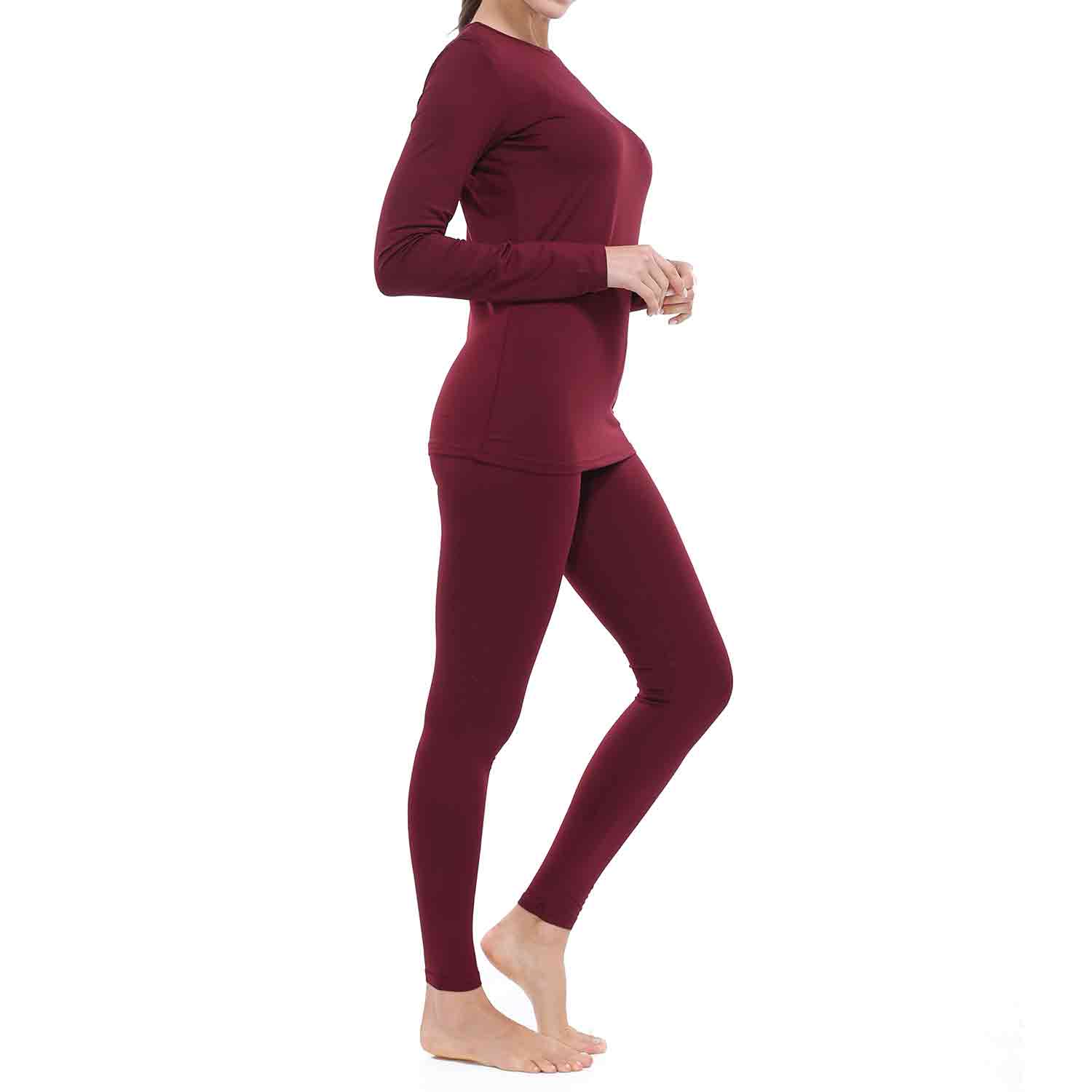 AUQCO Thermal Underwear for Women Ultra Soft Long John Set with Fleece Lined